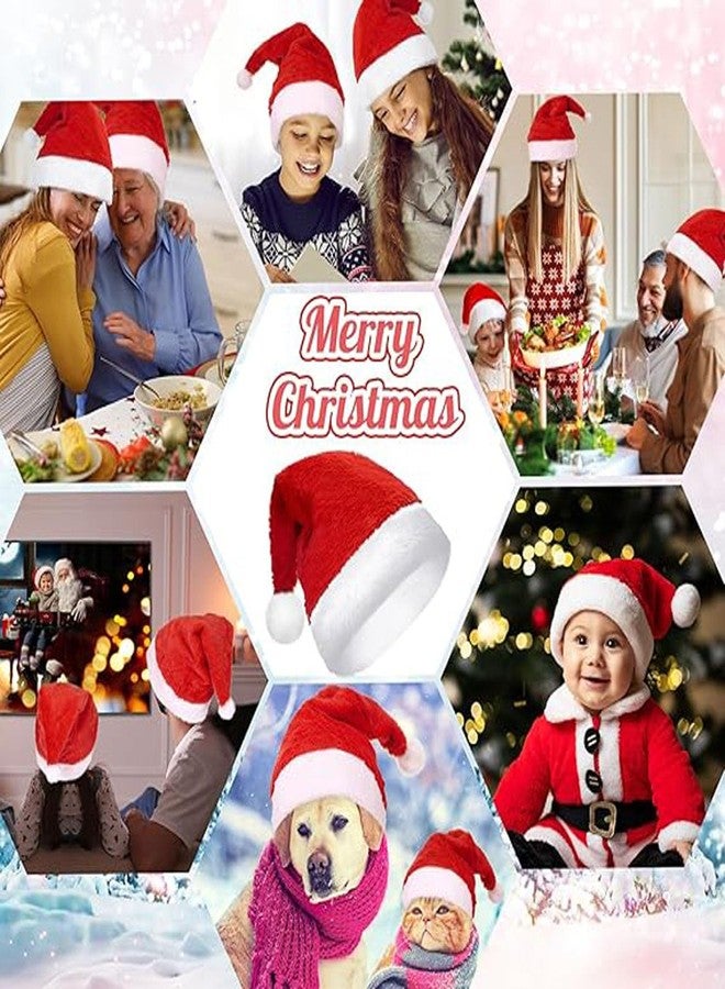 RED WIND Christmas Soft Velvet Santa Caps - Pack of 15 |Red & White Color | Classic Christmas Hat for Kids, Party, School & Holiday Celebration SMLVCH1 - Image 2